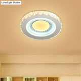 Stylish Mini Led Ceiling Flush Mount Crystal Light Fixture For Corridor