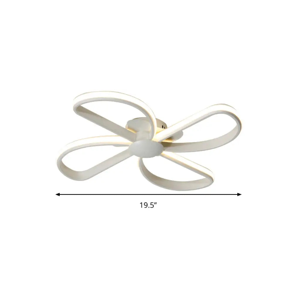 Stylish Petal Led Ceiling Mount Light - Acrylic White Lamp For Kids Bedrooms
