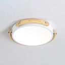 Stylish Round Ceiling Mount Study Room Light With Acrylic Macaron Undertint White / 13’