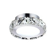 Stylish Stainless Steel Led Flush Light With Crystal Accents For Hallway Stainless - Steel / Round
