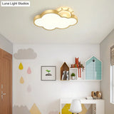 Sunrise Cartoon Led Flushmount Ceiling Light For Kids Bedroom