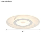 Super Thin Acrylic Windmill Flush Lamp - Modern Style Led Ceiling Mount Light (White/Warm/Inner