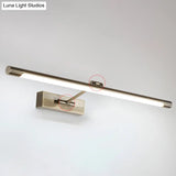 Swing Arm Tube Led Picture & Vanity Sconce Light - Minimalist Metal Bathroom Lighting