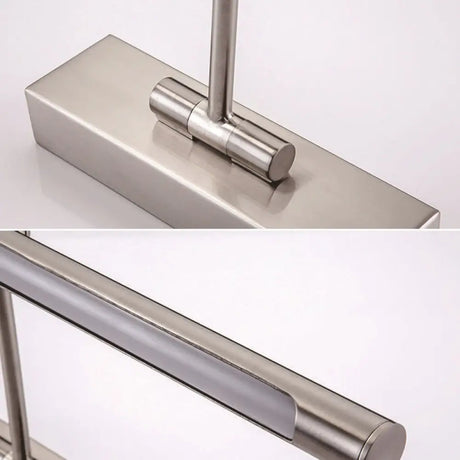 Swing Arm Tube Led Picture & Vanity Sconce Light - Minimalist Metal Bathroom Lighting Nickel / 14