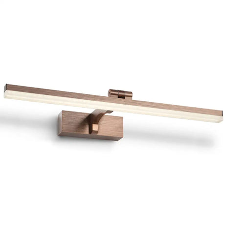Swingable Minimalistic Led Vanity Wall Light: Aluminum Linear Fixture Brown / 23.5