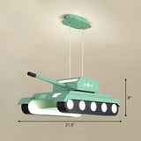Tank Led Suspension Nursery Chandelier Modern Acrylic Lighting Fixture Green / Third Gear