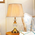 Tapered Drum Nightstand Lamp - Modernist Fabric 1-Head Reading Book Light In Beige