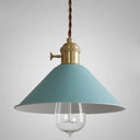 Tapered Metal Pendant Lamp For Modern Dining Room Lighting Blue