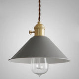 Tapered Metal Pendant Lamp For Modern Dining Room Lighting Grey