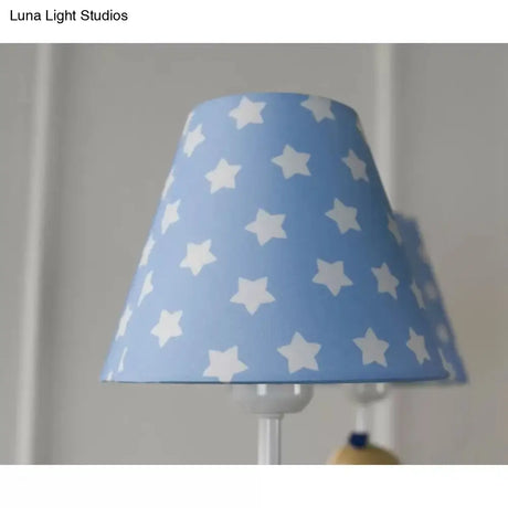 Tapered Shade Chandelier With Monkey Accent - Ideal For Kids Dining Room