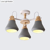 Tapered Shade Hanging Pendant Lamp For Simple Living Room Lighting