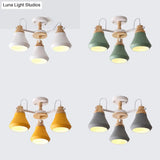 Tapered Shade Hanging Pendant Lamp For Simple Living Room Lighting