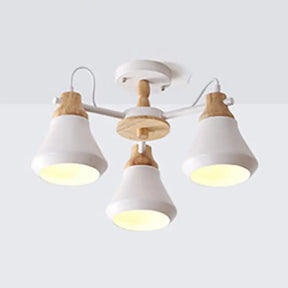 Tapered Shade Hanging Pendant Lamp For Simple Living Room Lighting White