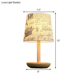Tapered Shade Task Lamp: Contemporary Wood Reading Light For Study