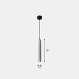 Terrazzo Dining Room Pendant Light - Minimalist Tube Led Spotlight For Hanging Ceiling Grey