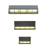Textured Black Triangular Prism Led Wall Mounted Light - Modern Patio Sconce Lighting