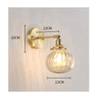 The Bedside Of Nordic Bedroom Copper Wall Lamp Copper + Champagne Lampshade / 7 Watts White Light