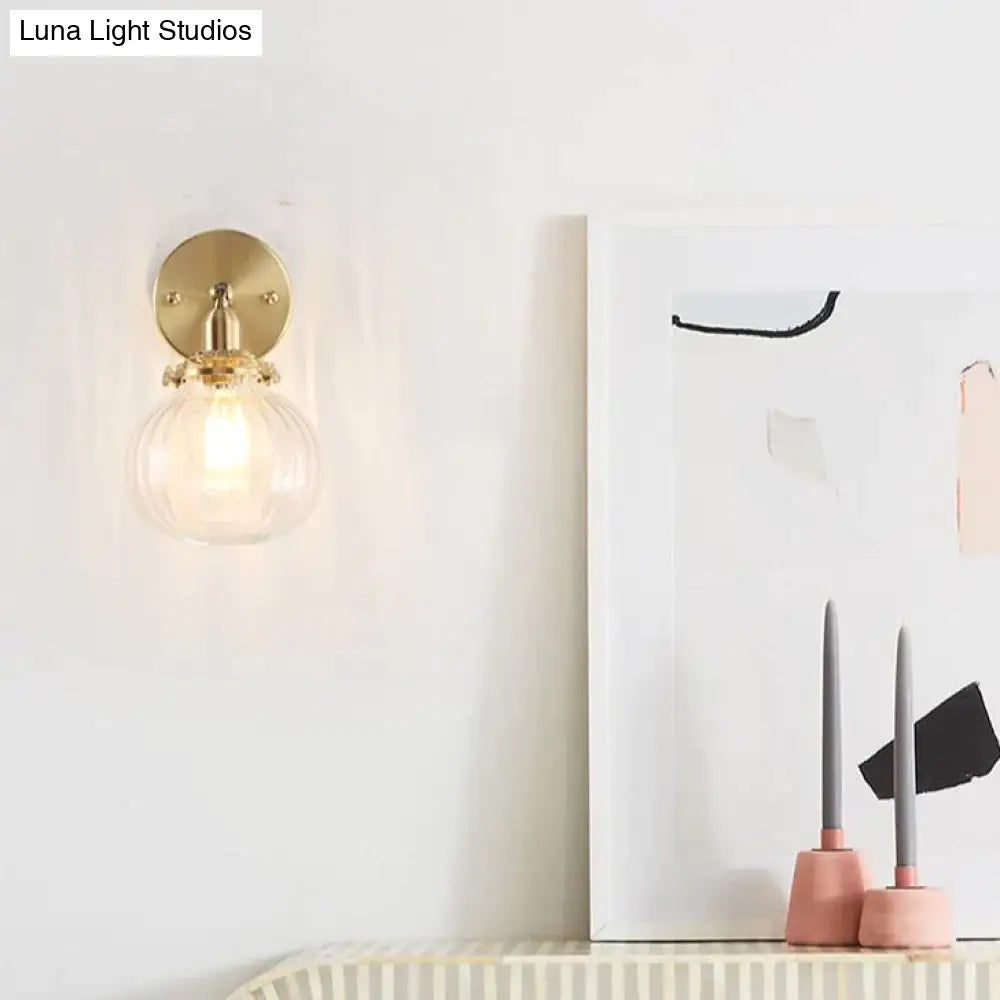 The Bedside of Nordic Bedroom Copper Wall Lamp Copper Wall Lamps