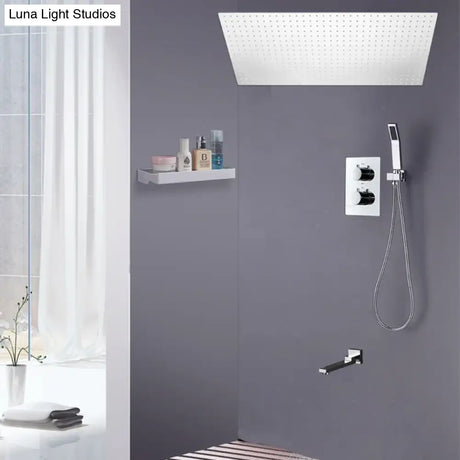 Thermostatics douche set LED Large Rainfall Ceiling Shower Bathtubs Faucets/ 3 Way Rain Shower System Bath Kits