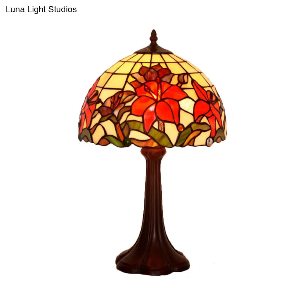 Tiffany Handcrafted Art Glass Floral Coffee Table Lamp With Dome Shade

Note: Seo Is Still Important