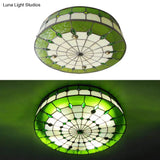 Tiffany-Style Ceiling Light For Bedroom With Jewel Decoration
