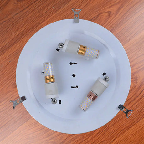 Tiffany-Style Stained Glass Dome Flush Mount Spotlight With Multiple Lights