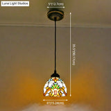 Tiffany-Style Stained Glass Pendant Light: Elegant 1-Light Hanging Lamp For Dining Room
