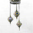 Tradition Pink/Red-Blue-Coffee Glass 3-Bulb Sphere Ceiling Chandelier - Elegant Suspended Lighting