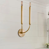 Traditional 1/2 Bulb Tube Wall Lamp Sconce In Black/Brass - Perfect For Dining Room Lighting 2 /