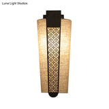 Traditional 1-Light Wall Sconce In Black With Cylinder Shade