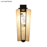 Traditional 1-Light Wall Sconce In Black With Cylinder Shade