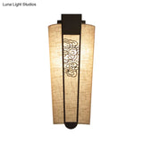 Traditional 1-Light Wall Sconce In Black With Cylinder Shade