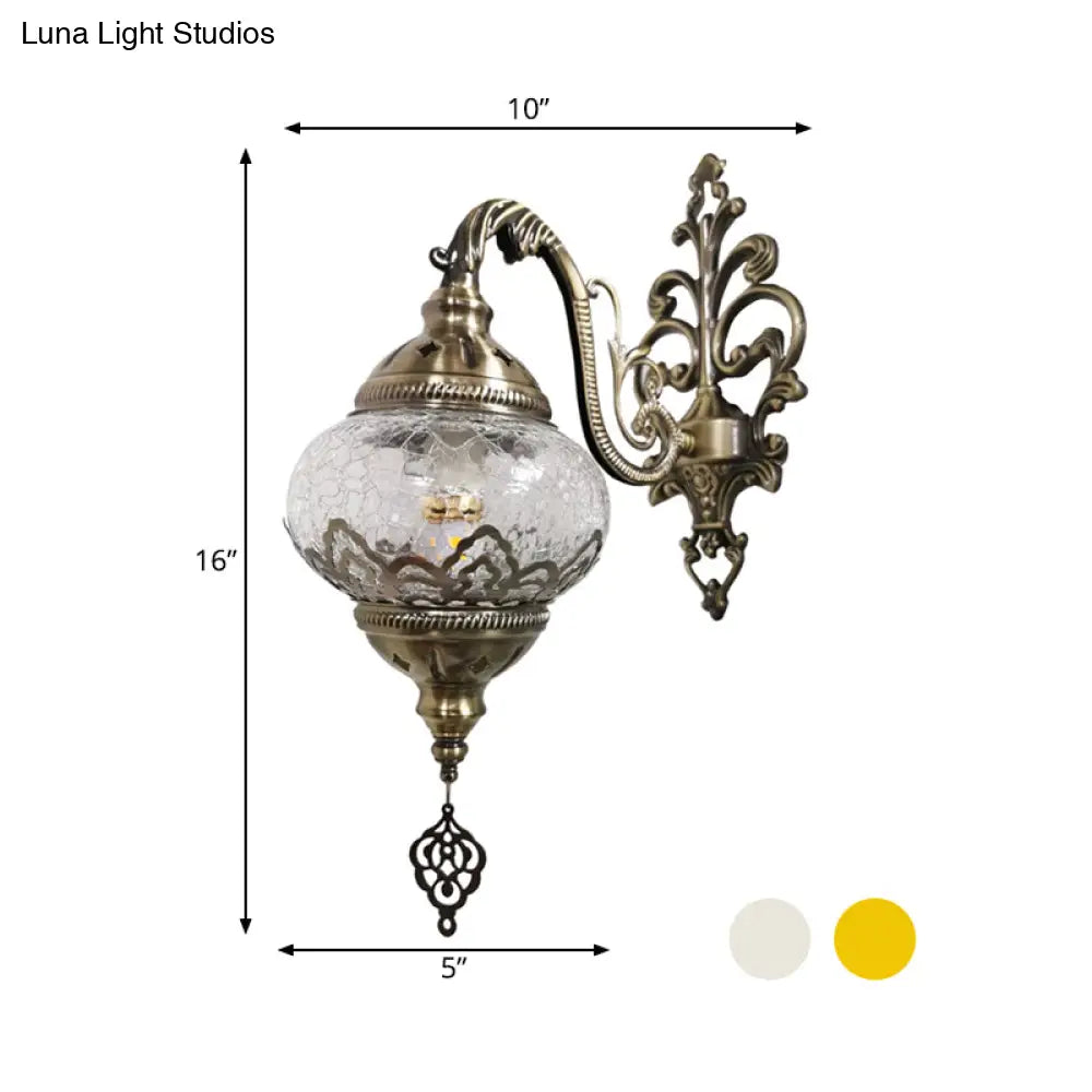 Traditional 5/7 Wide Metal Wall Sconce Light Fixture - White/Yellow Single-Bulb Mount