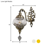 Traditional 5/7 Wide Metal Wall Sconce Light Fixture - White/Yellow Single-Bulb Mount