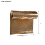 Traditional Bedside Wall Sconce: Black/Gold Metal Shade Mounted Lighting