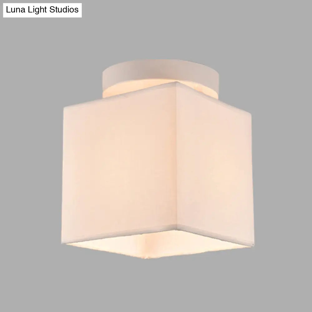 Traditional Black/White Flush Ceiling Mount Light Fixture For Corridor