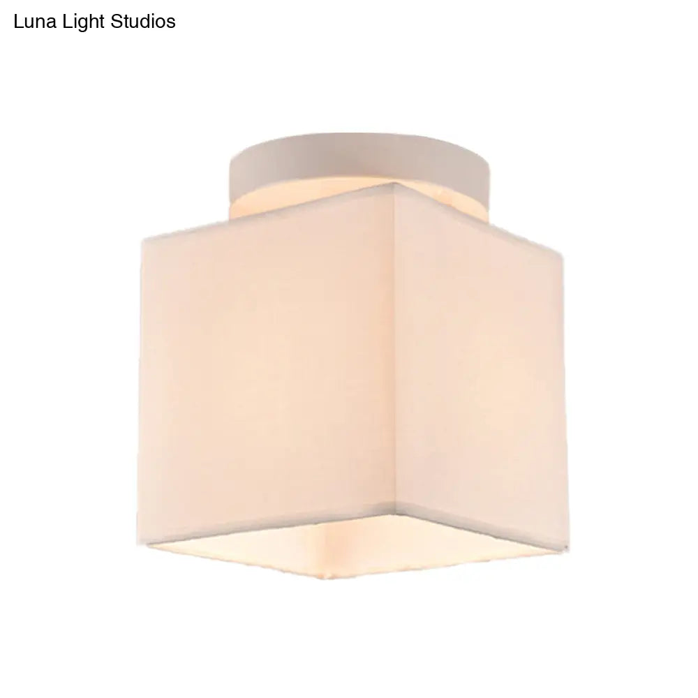 Traditional Black/White Flush Ceiling Mount Light Fixture For Corridor