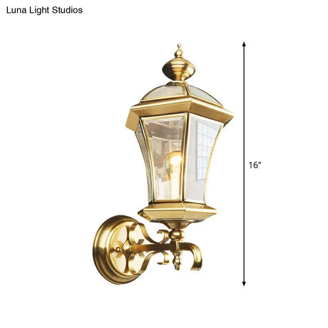 Traditional Brass Birdcage Sconce Light - Single Head Wall Lighting Fixture For Living Room