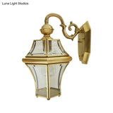 Traditional Brass Birdcage Wall Sconce - 1 Bulb Metal Lighting Fixture For Living Room