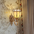 Traditional Brass Metal 1/2-Head Flower Sconce Light Fixture For Bedroom 1 /