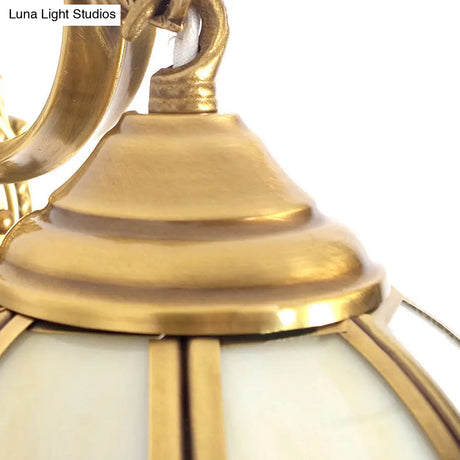 Traditional Brass Wall Sconce Light - 1-Head Metal Fixture For Hallway
