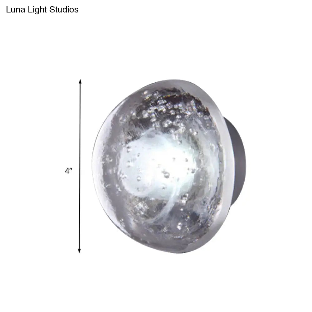 Traditional Clear Crystal Bubble Sconce Wall Lamp - Single Bulb Light Fixture