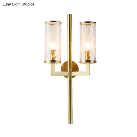 Traditional Dimpled Blown Glass Gold Sconce - Wall Mounted Lighting (1/2 Heads)