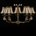 Traditional Gold & Black Flared Chandelier With Frosted Glass For Bedroom Suspension Light 5 /