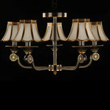 Traditional Gold & Black Flared Chandelier With Frosted Glass For Bedroom Suspension Light 5 /