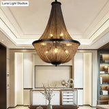 Traditional Gold Chandelier With 8 Lights Metal Chain Fringe - Hanging Lamp Kit