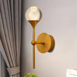 Traditional Gold Crystal Led Wallchiere: Elegant Wall Mounted Bedchamber Light Fixture