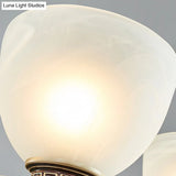 Traditional Gold Dome Wall Mount Sconce Light With Frosted Glass And Wavy Arm Ideal For Living Rooms