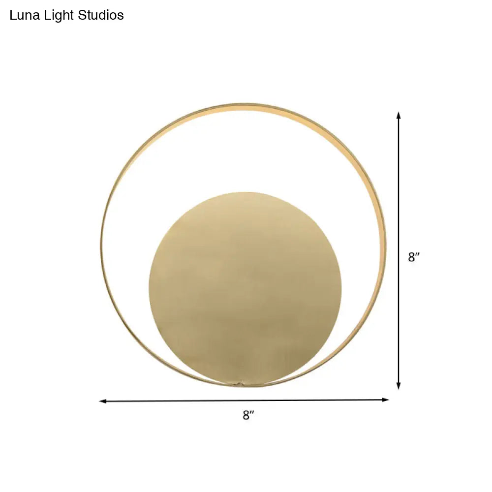 Traditional Gold Metal Led Wall Sconce Light Fixture For Living Room