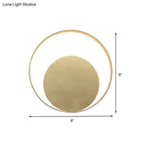 Traditional Gold Metal Led Wall Sconce Light Fixture For Living Room
